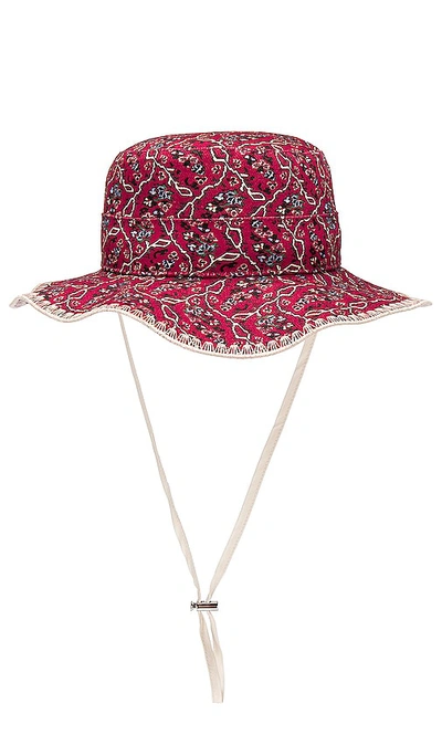 Isabel Marant Bellary Bucket Hat In Cranberry