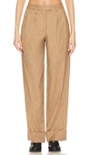 Rag & Bone Marianne Wool Pant In Camel Stripe
