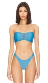 Vix Swimwear Megan Bikini Top In Light Blue