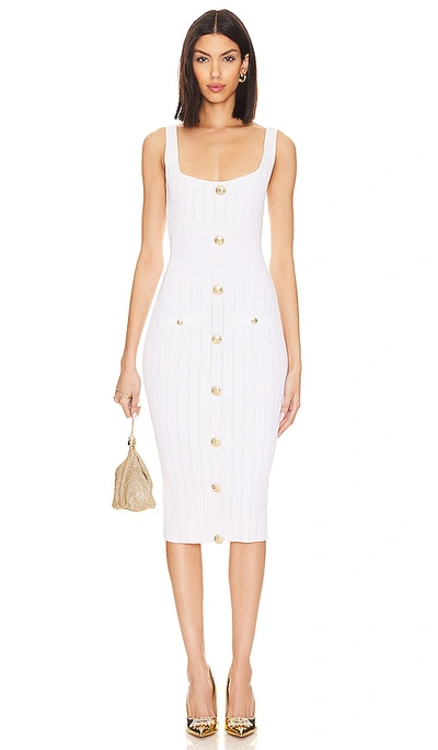 Retroféte Laney Dress In White Gold