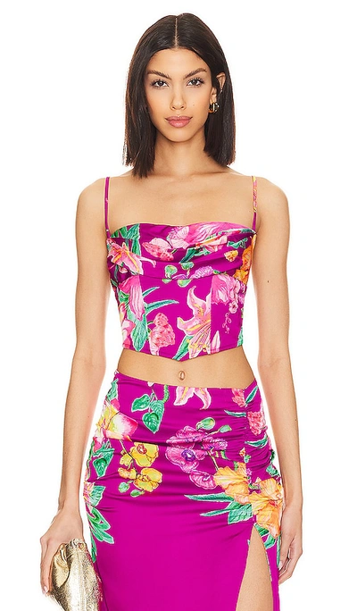 Rococo Sand X Revolve Megan Crop Top In Purple