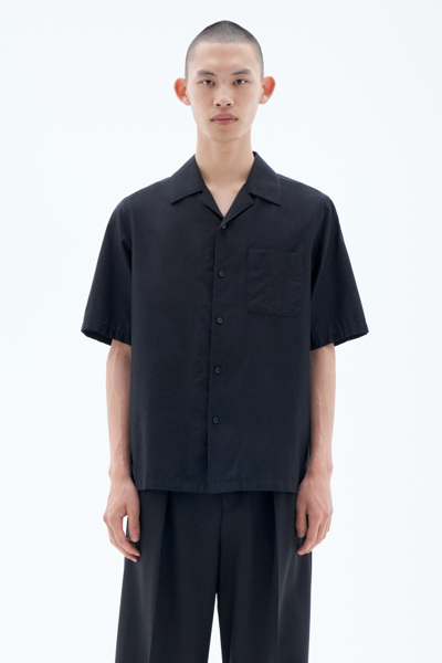 Filippa K Resort Short Sleeve Shirt In Black