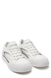 Alexander Mcqueen Skate Deck Plimsoll Low Top Sneaker In White/ Black