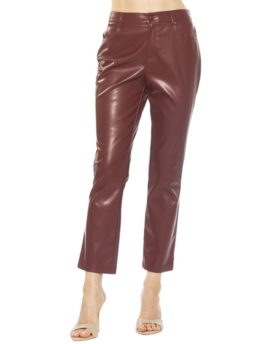 Alexia Admor Mila Mid Rise Slim Fit Pant In Brown