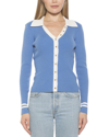 Alexia Admor Charlie Cardigan In Blue/ivory