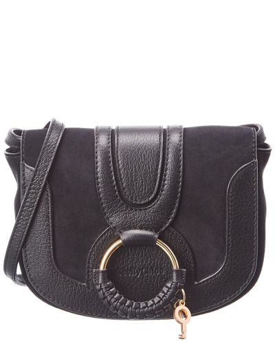 See By Chloé Hana Mini Leather & Suede Crossbody In Black