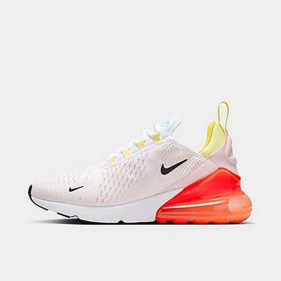 Nike Women's Air Max 270 Casual Sneakers From Finish Line In White/black/bright Crimson/pink Foam 