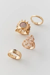 Urban Outfitters Ophelia Ring Set In Gold, Women's At