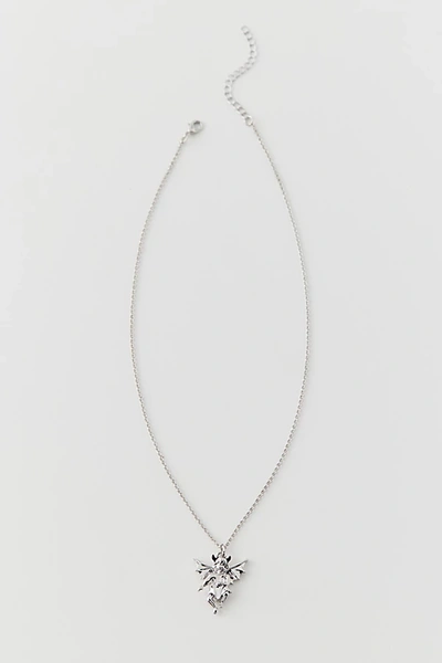 Urban Outfitters Devil Charm Necklace In Silver, Women's At