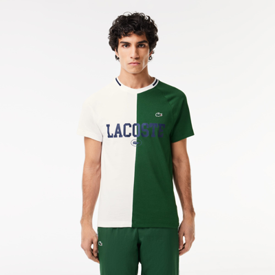 Lacoste Men's  Sport X Daniil Medvedev Ultra-dry Tennis T-shirt - Xxl - 7 In White