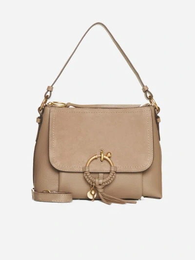 See By Chloé Joan Small Leather And Suede Bag In Brown