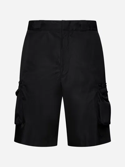 Prada Re-nylon Cargo Shorts In Black