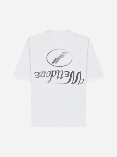 We11 Done Destroyed Reverse Logo T-shirt White