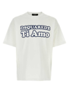 Dsquared2 Crew Neck T-shirt With Short Sleeves And Straight Hem In White
