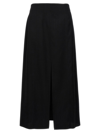 Golden Goose Journey Wool Gabardine Midi Skirt In Black