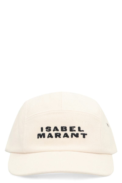 Isabel Marant Logo Baseball Cap In Ecru