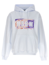 Msgm 'hooded Camo Logo' Sweater In White