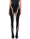 Mugler Illusion Legging In Black Nude 1