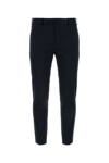Pt Torino Navy Blue Cotton Blend Edge Chino Pant In Black