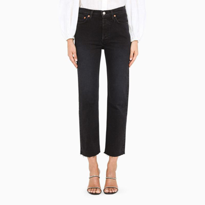 Re/done Cropped Trousers In Black