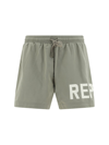 Represent Mens Khaki Brand-typography Quick-drying Swim Shorts In Brown