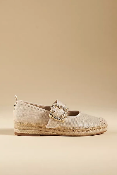 Sam Edelman Maddy Mary Jane Espadrille Flats In White