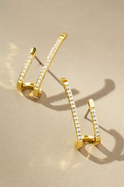 Uncommon James Double Vision Ear Climber Earrings In Gold