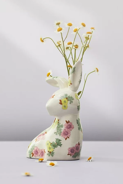 Anthropologie Bunny Vase In White