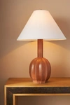 ANTHROPOLOGIE COLE LEATHER TABLE LAMP