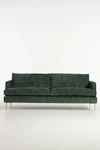 Anthropologie Corduroy Bowen Sofa In Green