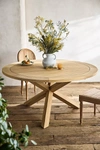 Terrain Cross Leg Teak Round Dining Table