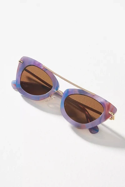 Lele Sadoughi Orchid Aviator Sunglasses In Purple