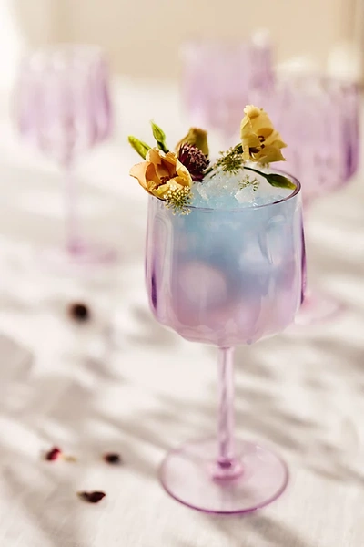 Anthropologie Lucia Acrylic Wine Glasses, Set Of 4 In Purple | ModeSens