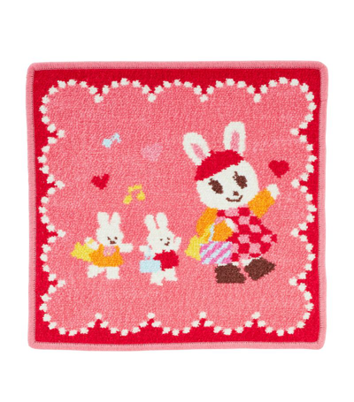 Miki House Rabbit Towel In Pink