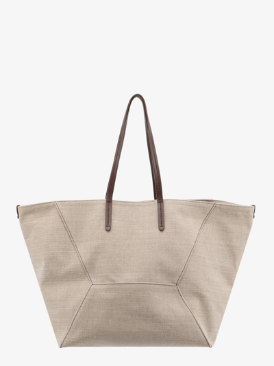 Brunello Cucinelli Shoulder Bag In Beige