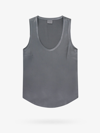 Brunello Cucinelli Sleeveless Silk Top In Grey