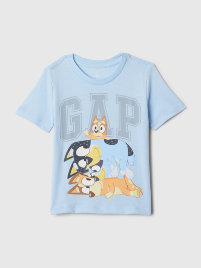 Gap Babies' Toddler Bluey Graphic T-shirt In Light Blue Shadow