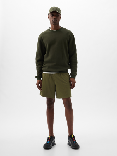 Gap Mesh Shorts In Army Jacket Green