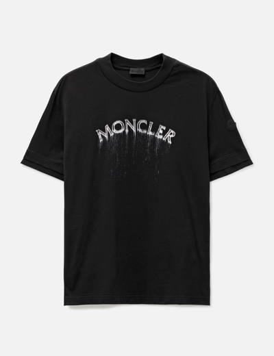 Moncler Logo晕染印花t恤 In Black