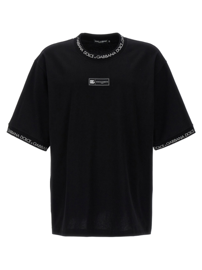 Dolce & Gabbana Logo-print Cotton T-shirt In Black