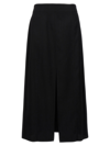 Golden Goose Journey Wool Gabardine Midi Skirt In Black