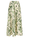 Agua By Agua Bendita + Net Sustain Marea Habitat Pleated Printed Linen Wide-leg Pants In Multicolor