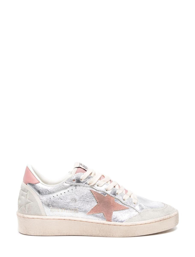 Golden Goose Trainers In Silver/ash Rose/ice