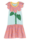 Stella Mccartney Graphic-print Flared Dress In Blue
