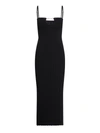 Jacquemus Knitted Lingerie Dress In Black