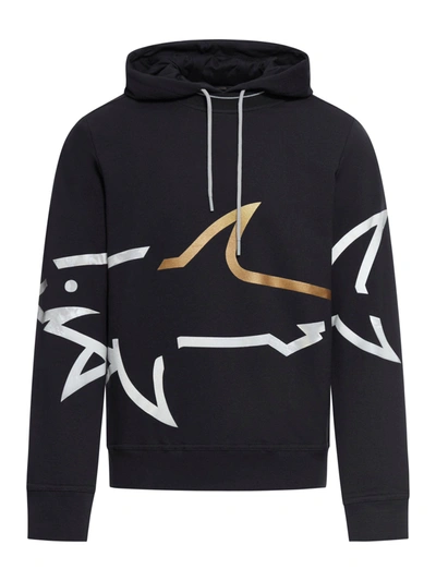 Paul & Shark Sweatshirt With Hood And Logo In Black