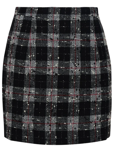 ALESSANDRA RICH ALESSANDRA RICH BLACK VIRGIN WOOL BLEND SKIRT