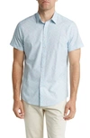 Rodd & Gunn Tripp Settlement Sports Fit Short Sleeve Button-up Shirt In Teal