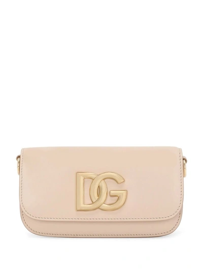 Dolce & Gabbana Shoulder Bag 3.5 In Nude & Neutrals