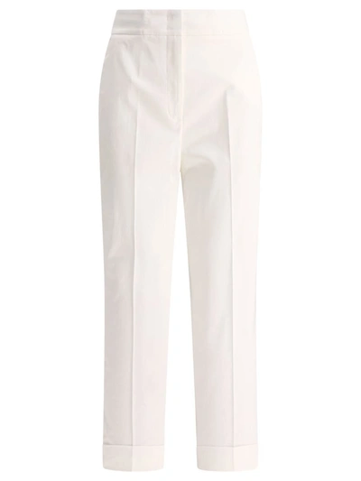 Peserico Turned-up Trousers In White